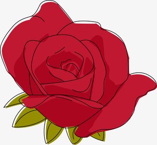 矢量红色玫瑰花花朵图免抠