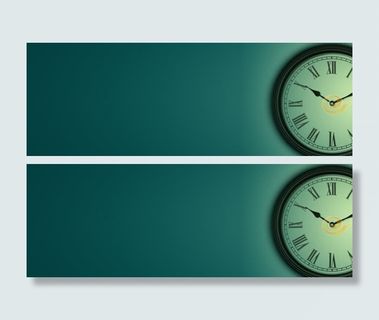 商务钟表banner创意设计