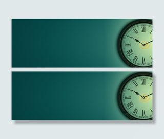 商务钟表banner创意设计