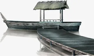 复古海上木船装饰免抠