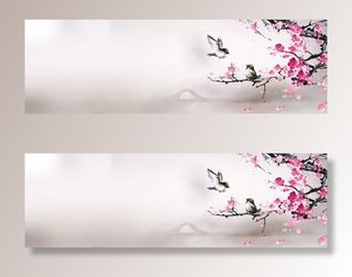 中国风背景banner免抠