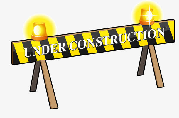 带灯的交通路障提示工具免抠