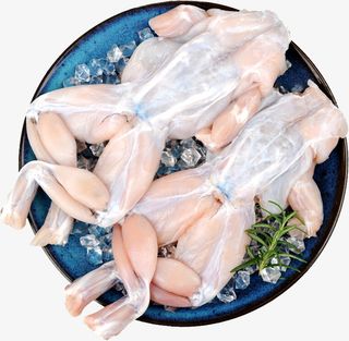 一盘新鲜的牛蛙特写免抠