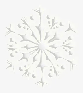 白色雪花免抠
