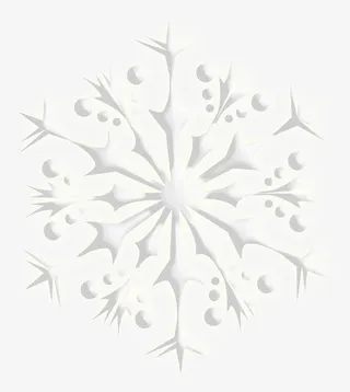 白色雪花免抠