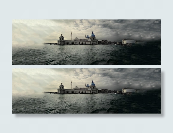 黑白海景城堡背景banner