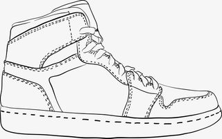 矢量白色球鞋素材图免抠