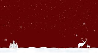 红色简约卡通圣诞元素免抠