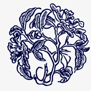 古风药材圆形边框免抠