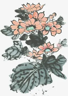 中国风花朵免抠