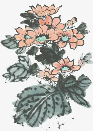 中国风花朵免抠