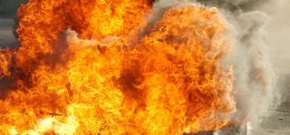 烟火摄影红色消防海报背景高清