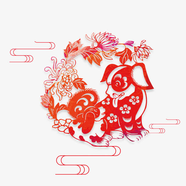 狗年贴纸免抠