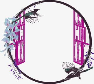 开窗鸟语花香免抠PNG图片免抠