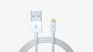 苹果数据线白色USB通用数据线免抠