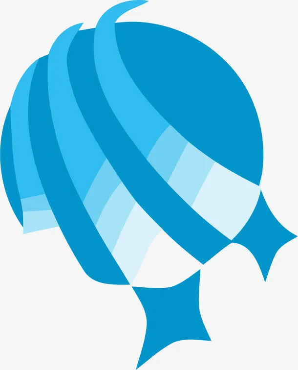 蓝色圆形地球科技代码logo免抠