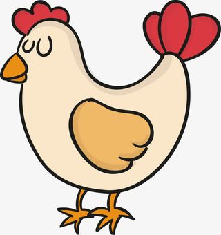 矢量图可爱的小公鸡免抠