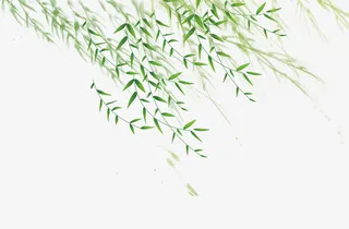 随风飘动的竹叶免抠