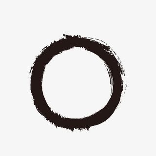 圆形水墨相框免抠