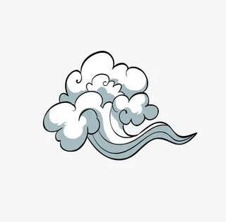 白色可爱云朵PNG免抠