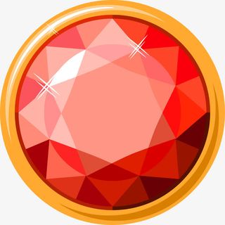 奢华红色圆形宝石免抠