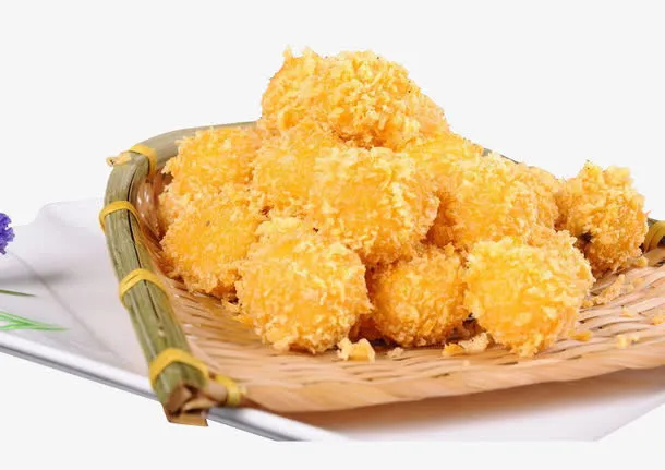 金沙炸汤圆免抠