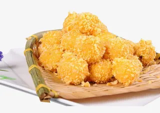 金沙炸汤圆免抠