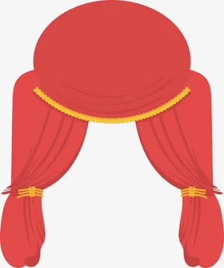 香槟色帘子日风帘子免抠