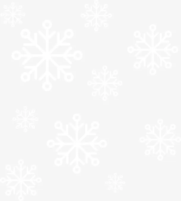 白色雪花图案免抠