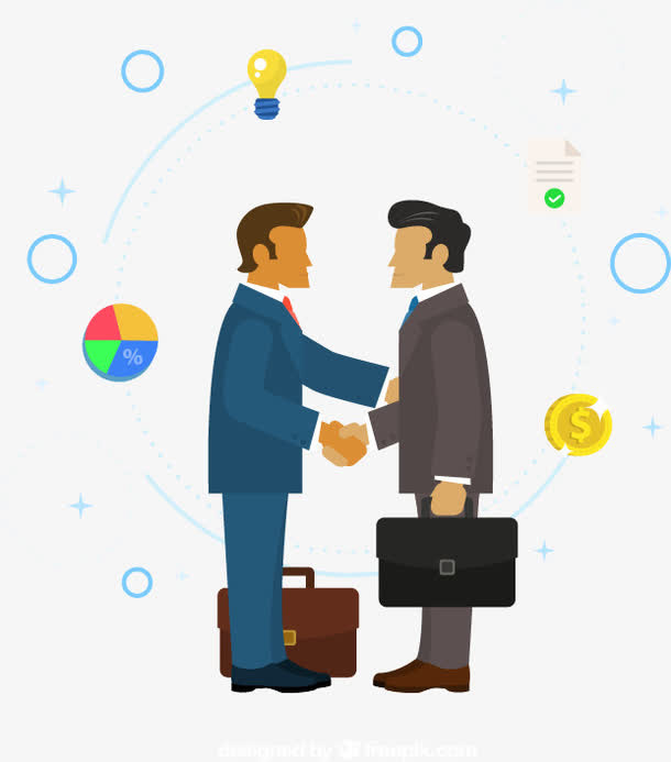 商务合作办公矢量免抠素材免抠