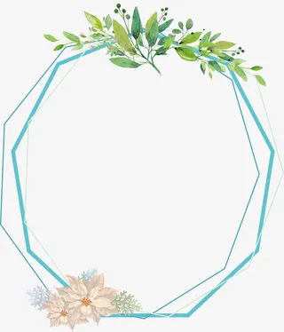 蓝色花环花环花环免抠