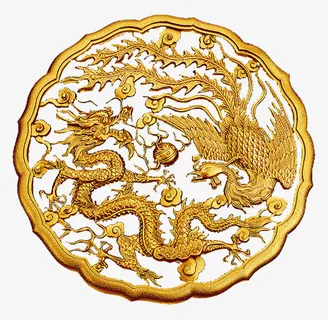 环形龙凤的纹样免抠