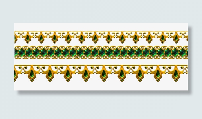 矢量绿宝石花案免抠