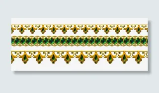 矢量绿宝石花案免抠