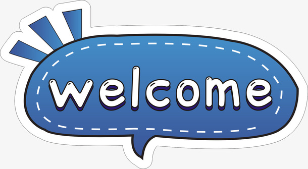 welcome手举牌免抠