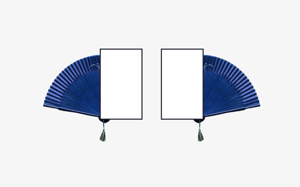 蓝色扇形免抠