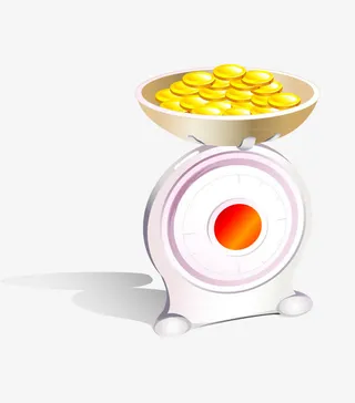 矢量称金币的称免抠