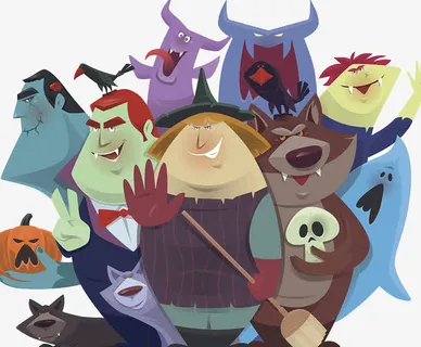 万圣节插画免抠