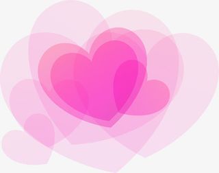 梦幻柔美心形七夕免抠