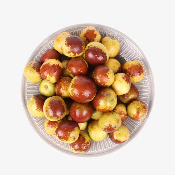 一盘美味的冬枣大荔冬枣实物免抠免抠