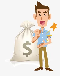 矢量卡通图案高富帅免抠