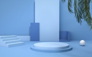 背景，展台，简约，植物，多边形高清