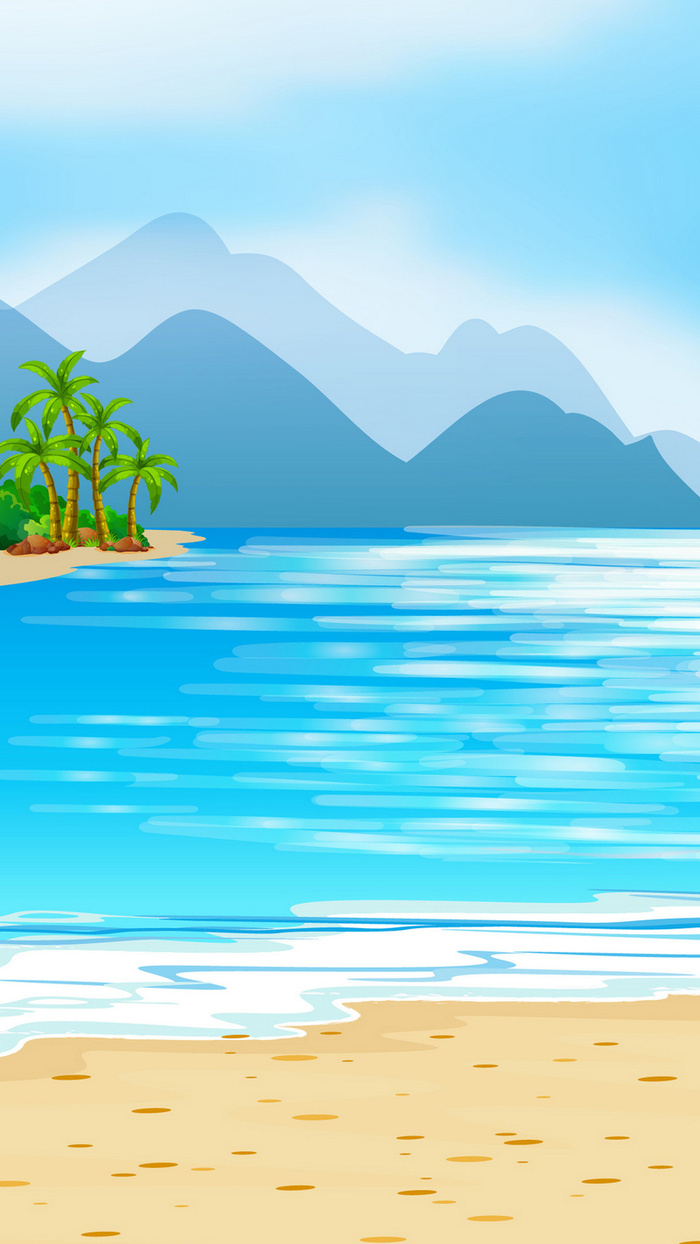 夏日海滩H5背景高清