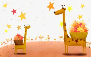 卡通长颈鹿免抠