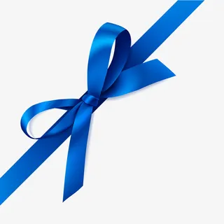 蓝色绸缎活动蝴蝶结免抠 蓝色绸缎活动蝴蝶结免抠