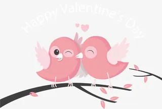 情人节恩爱的小鸟免抠