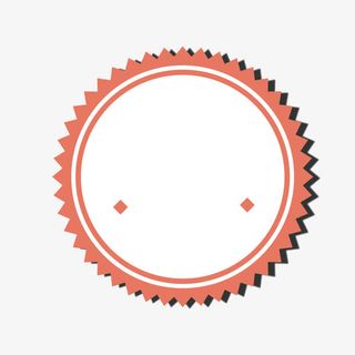 灰色锯齿标签免抠