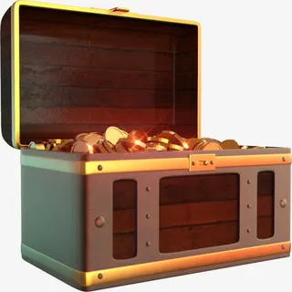 装满金币的宝箱免抠