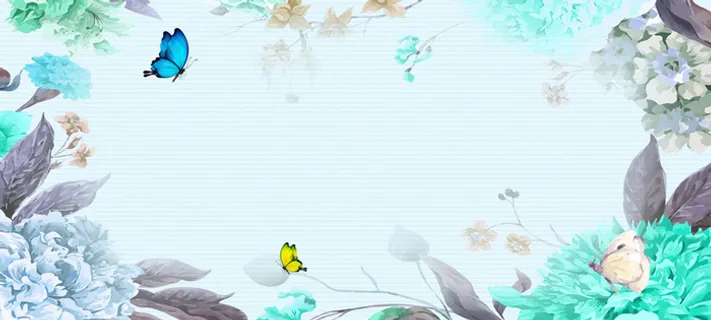 清新手绘春天插画平面广告高清