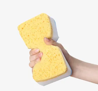 黄色沐浴海绵素材免抠